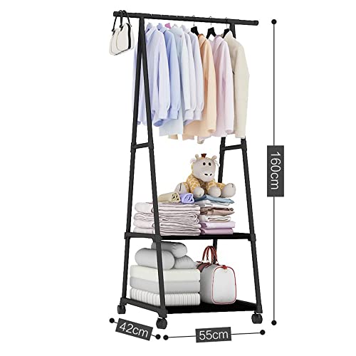 Image of COROID Digital Printed Multipurpose 6 Shelve Wardrobe,Foldable,Collapsible Fabric Wardrobe Organizer for Clothes Drawers Portable Wardrobe Clothing Space Saving Wardrobe (3-Layer, Dark Black)
