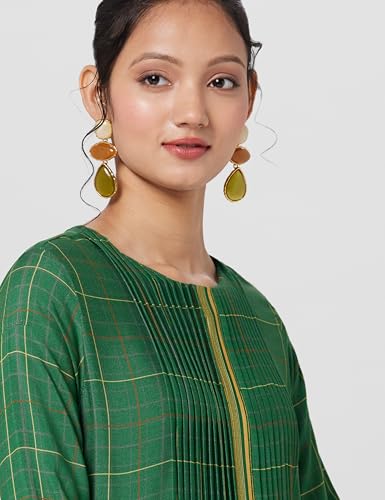 Image of BIBA Women Rayon Asymmetric Printed Suit Set