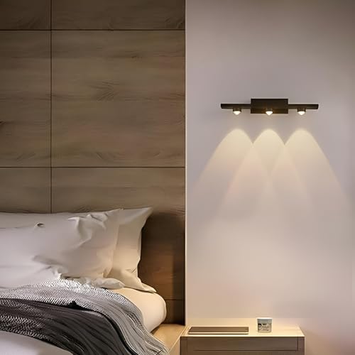 Image of FILLISKA LED Mirror /Picture /Vanity Light with Warmwhite Light and Luxurious Gold Finish (3 LED Matt Black-985B)