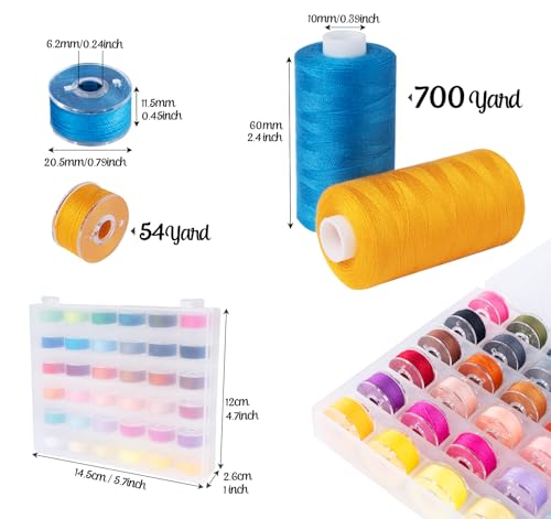 103 hilos para máquina de coser 36 colores 700yd miniatura 2
