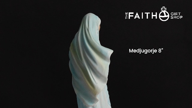Estatua Nuestra Señora de Medjugorje 8 pulgadas miniatura 7