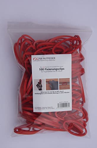Beutel mit 100 Stk. Fix-Nutfedern, Fixierungs-Clip für Rohre und Kabel