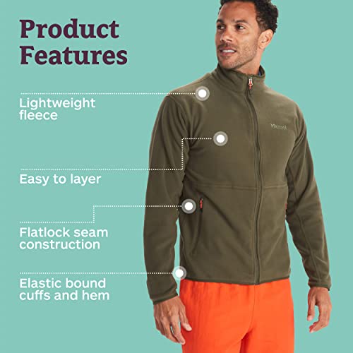 Image of MARMOT Men's Rocklin Full-Zip Jacket - Classic, Warm, Lightweight 100-Weight Fleece Layer