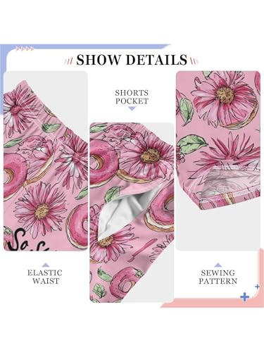 ZZKKO Pink Donuts Macaroon Boys Pants for Kids Jogger Pants with Pockets S4