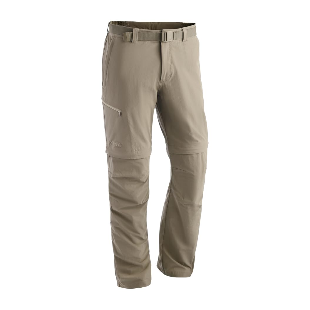 Maier Sports Tajo 2, Herren Wanderhose, Wasserabweisende Outdoorhose für Trekking und Hiking, Praktische Zipp-Off-Funktion, PFC-frei, mSTRETCH pro 4 & Dryprotec, Braun, 98 (W33/L34)