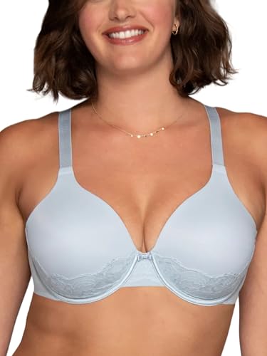 Image of Vanity Fair Women's Full Figure Beauty Back Smoothing Bra with Lace, 4-Way Stretch Fabric, Lightly Lined Cups up to DD