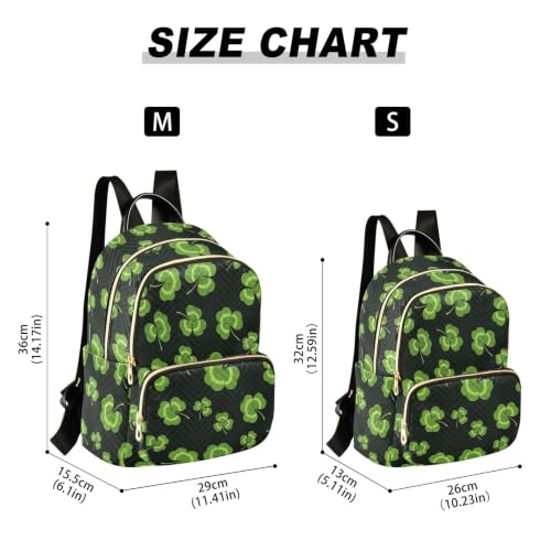 Sac à dos tendance matelassé à motif vague Feuilles vertes - 3