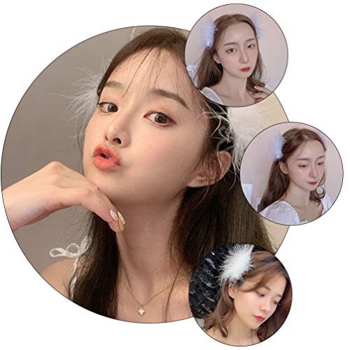 KESYOO 2 Pcs Gramps de Cabelde CasamentGramps de Cabelde Penas Macias Ccar de Niva Elegante Aóris de