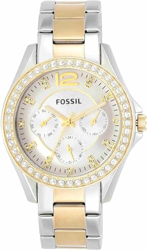 Fossil Women's Watch and Earrings, Silver-Tone Stainless Steel, Set