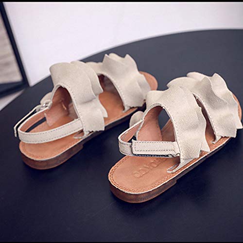Kids Girls 𝗥uffle Sandals Open Toe Breathable Anti-Slip Summer Outdoor Beach Plat Shoes Slip On Slides Footwear2
