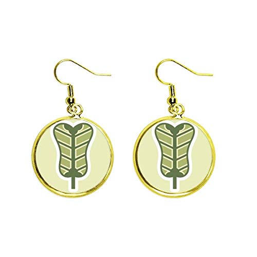 Pendientes de gota de abanico chino de palmera el regalo de joyería perfecto