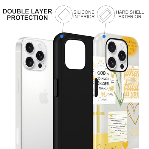 Coque iPhone 16 Pro Max robuste anti-rayures croix jaune - 3