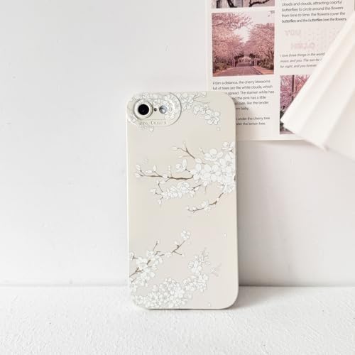 NITITOP Compatible for iPhone SE 2020 / SE 2022/7 / 8 Case Cute Aesthetic Cherry Blossom Pattern Design for Women Girls Soft TPU Shockproof Full Camera Protective Phone Cover - White by NITITOP - Image 7