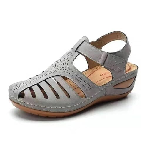 High heeled sandals Women's wedge-shaped sandals, corrective open toe sandals, retro anti slip women's platform, retro shoes