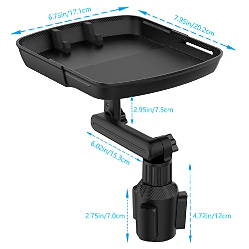 Bandeja Portavasos Giratoria Ajustable 360° para Auto miniatura 3