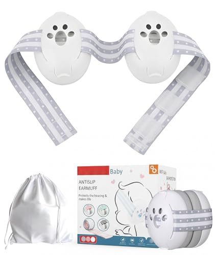 Image of Baby Ear Muffs, 1 Set Baby Travel Essentials, Ear Muffs for Babies, Adjustable Headband Soft Ear Protection for Infants Toddlers Lightweight for Travel Sleep