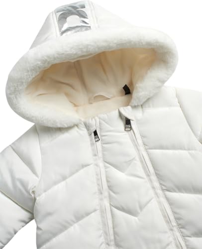 DKNY Baby Girls' Snowsuit - Fleece Lined Hooded Winter Pram - Outerwear Snow Coat for Toddlers & Babies (Infant Sizes: 0-24M)3