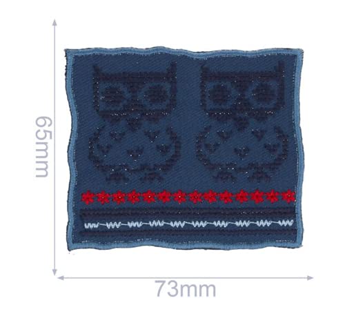 Patchs HKM bicolores bleu et rouge en taille unique résistants