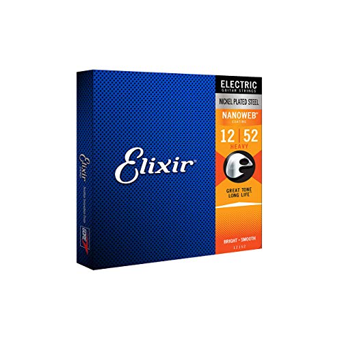 Encordoamento .012 Elixir 12152, para Guitarra, Heavy Nanoweb