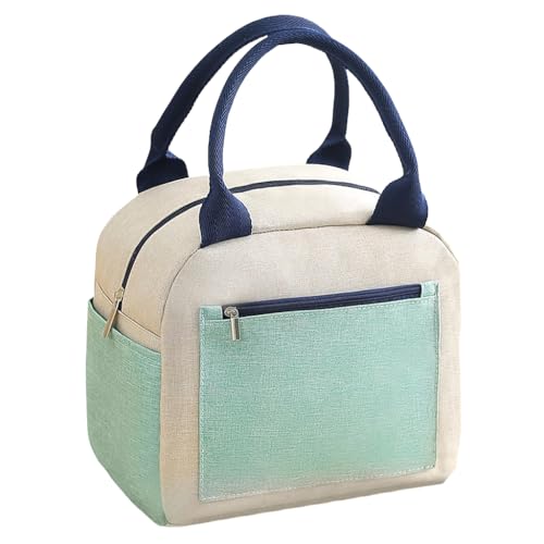 Image of Zibuyu Insulated Lunch Bags for Women - Tiffin Bag | with Thermal Insulation, Leakproof Oxford Lunch Bag for Office & School, Simple Color Matching Design (3.5 Litre)