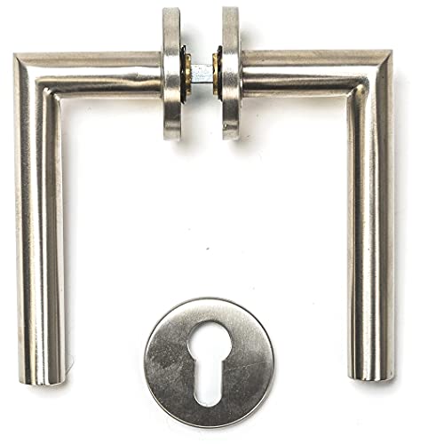 FESA Set di 2 manovelle per porta inox con rosetta...