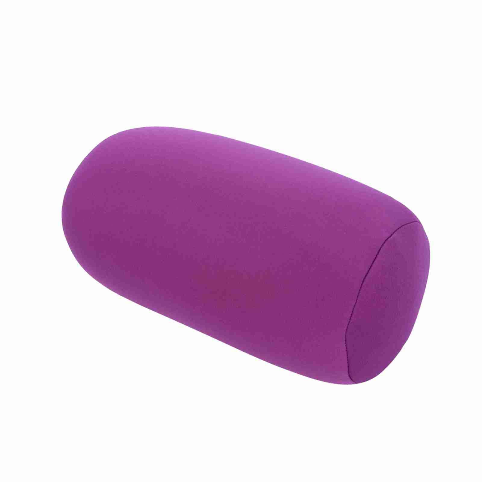 Oreiller en Rouleau de Coussin de Dos en Microbilles pour Un Soutien du Cou et Un Sommeil Confortable, à la Maison et en Voyage, 1 Oreiller (Purple)