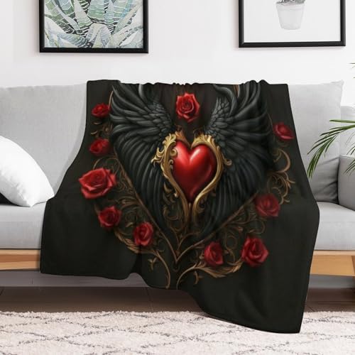 Couverture de Saint-Valentin en flanelle rose 130x150 cm pour lit