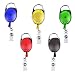 Cosmos ® 5 PCS Different Colors Translucent Retractable Carabiner Reels for ID Badge Holders, Key Cards and ID Cards