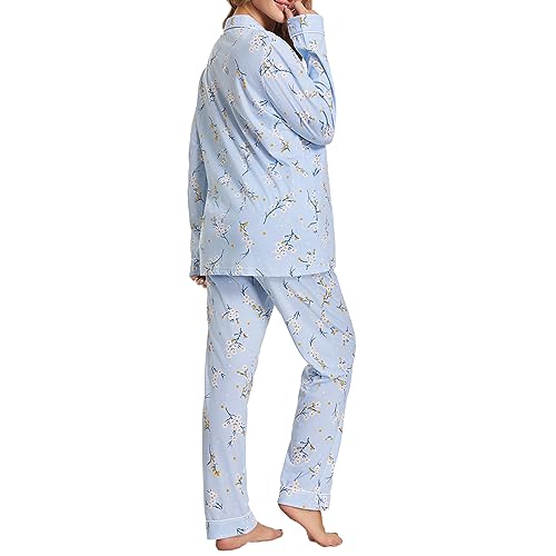 Image of Tugege Pajamas Set Long Sleeve Sleepwear Womens Button Down Nightwear Pj Sets