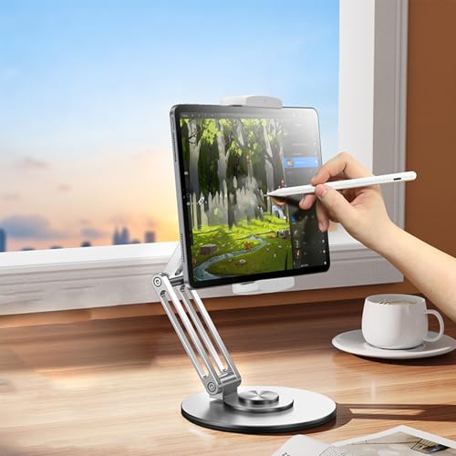 Support de tablette avec base rotative à 360 degrés compact en alu - 4