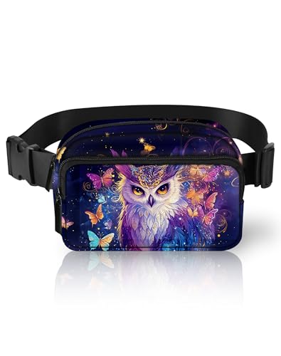 Image of Owl Fanny Pack Lightweight Belt Bag Fashion Waist Pouch | Waterproof, Crossbody Bags for Women, Sports, Running, Traveling, Hiking