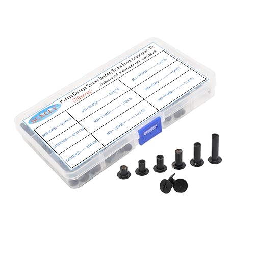 Vis Chicago M5 en acier au carbone noir pour un assemblage robuste et durable