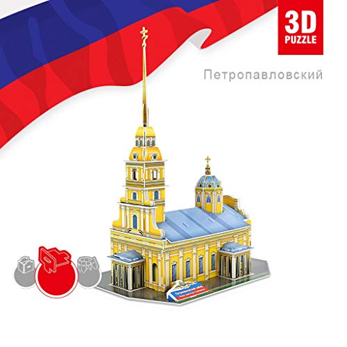 LUGEUK Peter And Paul Cathedral Puzzle Model 3D Model Kits ПетроЛавОвскИЙ