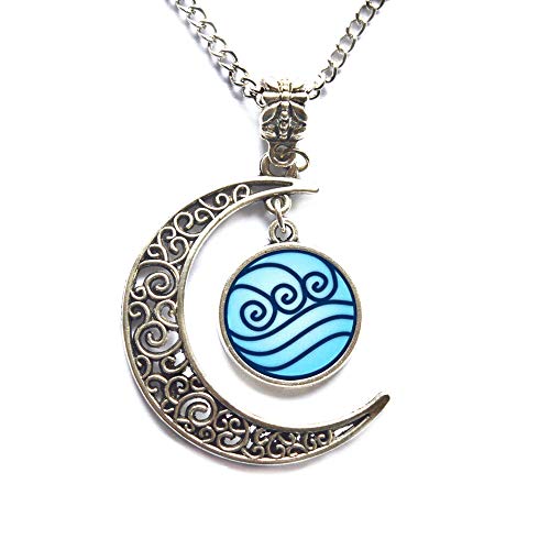 Modern Crescent Moon Necklace, Moon Necklace,Water Tribe Necklace Pendant Water Tribe Jewelry,Friends Gift