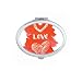 Red Love You Heart Quote Handwrite Mirror Oval Portable Hand Pocket Makeup