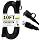 Vockjour 16/3 Black Indoor Outdoor Extension Cord 10 Ft Waterproof | 10 Feet Extension Cord with 3 Prong Grounded Plug,13A 1625W 16AWG SJTW, Flexible Weatherproof Power Cable for Offices Garden