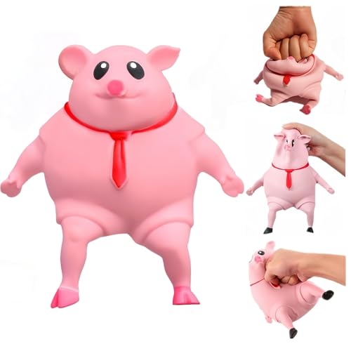 XIKTTK Anti Stress Schwein Quetsch Spielzeug, Spielzeug Schwein, Stressball Schwein, Stressschwein, Schwein Zum Schlagen, Wutschwein Erwachsene Groß, Anti Stress Schwein Gummi Pig XXL