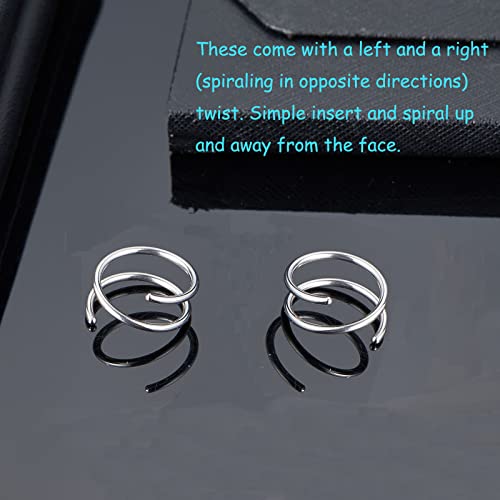 Double Hoop Earrings, Gold & Silver, 12mm, Stainless Steel, Hoop Earring Design, Perfect for Single Piercing or Two, Wrap Back Finding3