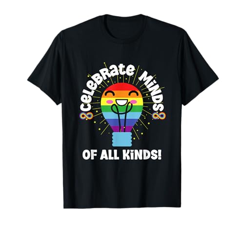 Celebra las mentes de todo tipo rojo en lugar de autismo Camiseta