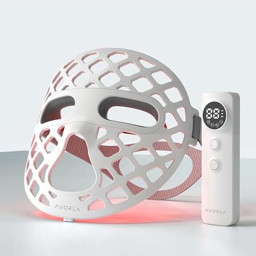 ZDEER LED Red Light Therapy for Face & Neck Massager — side view showing full product dimensions