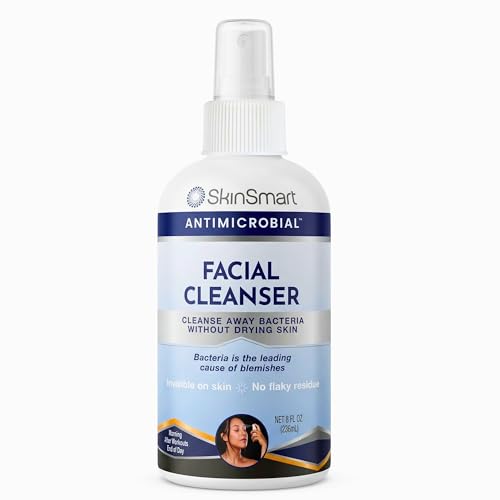 SkinSmart Antimicrobial Facial Cleanser for Breakouts & Blemishes...