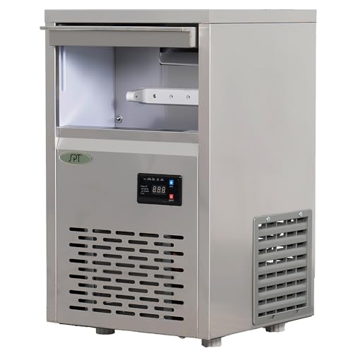 Image of SPT SZB-42 88-lb Automatic Flake Ice Maker in Stainless Steel with Inline Water Filter