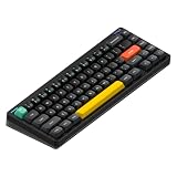 nuphy Halo65 V2 Teclado mecánico inalámbrico con teclas PBT, 65% teclado para juegos personalizado, compatible con QMK/VIA, BT5.0/USB-C/2.4 GHz, conmutadores de lemon negro
