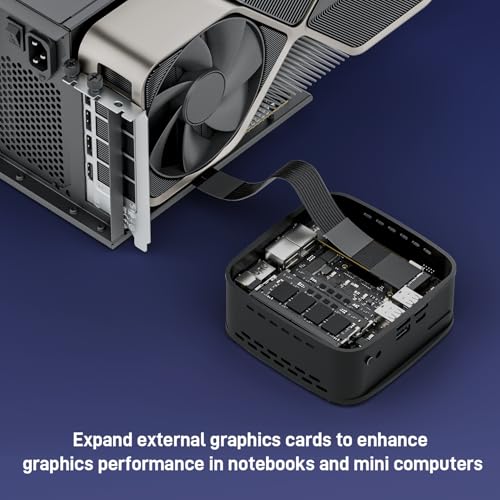 Image of OwlTree PCIe 5.0 x4 128Gbps eGPU Dock, for 50 Series Graphics Cards, M.2 NVME to PCIe x16 Riser Cable 50cm, Supports Standard ATX Power Supply & External GPU for Mini PC NUC Laptop