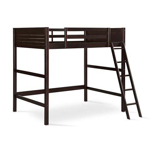 DHP Denver Full Size Loft Bed, Espresso Finish, Sturdy Wood...