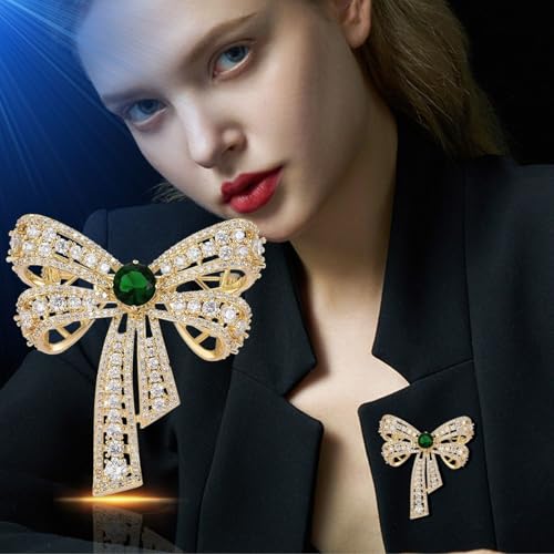 Image of Austrian Crystal Brooch Sparkling Rhinestone Brooch 18k Gold-Plated Birthstone Lapel Pin Jewelry Birthday Gifts for Women