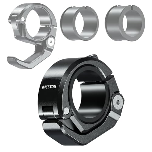 iMESTOU Gancho para Manillar de Motocicleta, Capacidad máx de carga 5KG-1PC | Aluminio, Resistente, Liberación Rápida para Manillar de Bicicleta Eléctrica de 22-25,4-28,6mm para Casco/Bolsa de