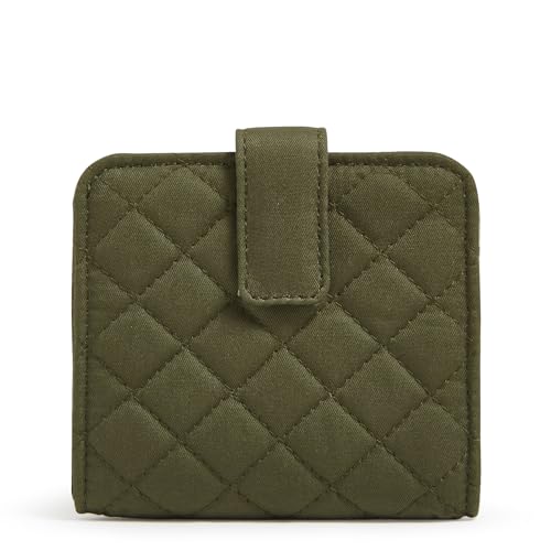 Verabradley Womens Cotton Finley Small Wallet with RFID Protection, Climbing Ivy Green, One Size