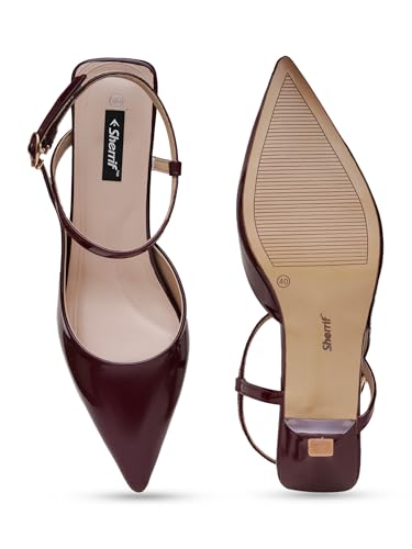 Image of SHERRIF Women Polyurethane (PU) Pointed Toe Fashion Sandalwith Stiletto Heel