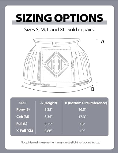 Image of Harrison Howard Rubber Bell Boots for Horses, Hoof Overreach Protection for Horses, w /Upgraded Leather Touch Tape